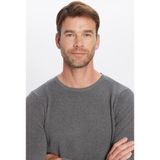 Tudors Erkek Slim Fit Dar Kesim Bisiklet Yaka Petek Desenli Gri Triko Kazak - XL