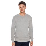 Tudors Erkek Slim Fit Dar Kesim Bisiklet Yaka Petek Desenli Triko Kazak,Gri S
