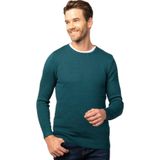 Tudors Erkek Slim Fit Dar Kesim Bisiklet Yaka Petek Desenli Triko Kazak,Yeşil S