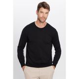 Tudors Erkek Slim Fit Dar Kesim Bisiklet Yaka Siyah Kazak