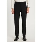 Tudors Erkek Slim Fit Dar Kesim Chino Yandan Cepli Pamuklu Siyah Pantolon - 32