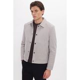 Tudors Erkek Slim Fit Dar Kesim Çift Cepli Çıtçıt Kapamalı Taş Mont - XL