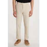 Tudors Erkek Slim Fit Dar Kesim Esnek Yan Cepli Bilek Boy Canvas Kesim Koyu Bej Pantolon