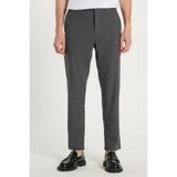 Tudors Erkek Slim Fit Dar Kesim Esnek Yan Cepli Bilek Boy Canvas Pantolon,Koyu Gri 38