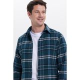 Tudors Erkek Slim Fit Dar Kesim Kareli Kışlık Oduncu Gömlek - Mint