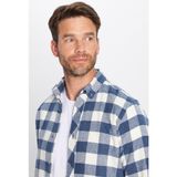Tudors Erkek Slim Fit Dar Kesim Oduncu Düğmeli Yaka Kareli Kışlık Gömlek