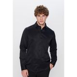 Tudors Erkek Slim Fit Dar Kesim Pamuklu Düz Gömlek DR240078