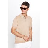 Tudors Erkek Slim Fit Dar Kesim Pamuklu Örme Triko Taş Polo Yaka Tişört