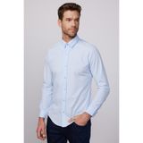 Tudors Erkek Slim Fit Dar Kesim Pamuklu Terry Cotton Kumaş Kolay Ütü Gömlek,Mavi2 2Xl