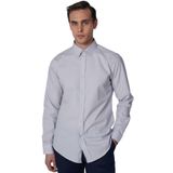 Tudors Erkek Slim Fit Dar Kesim Pamuklu Terry Cotton Kumaş Kolay Ütü Gri Gömlek - 2XL