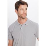 Tudors Erkek Slim Fit Dar Kesim Pamuklu Yumuşak Dokulu Serin Tutan Kumaş Düz Pike Gri Polo Yaka Tişört - Gri1 - 3XL