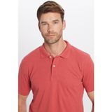 Tudors Erkek Slim Fit Dar Kesim Pamuklu Yumuşak Dokulu Serin Tutan Kumaş Düz Pike Kiremit Polo Yaka Tişört