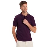 Tudors Erkek Slim Fit Dar Kesim Pamuklu Yumuşak Dokulu Serin Tutan Kumaş Düz Pike Mürdüm Polo Yaka Tişört - XL