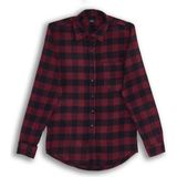 Tudors Erkek Slim Fit Dar Kesim Uzun Kollu Cepli Kareli Dama Desenli Kışlık Oduncu Gömlek - Siyah-Bordo
