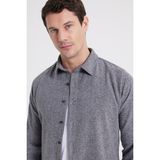 Tudors Erkek Slim Fit Dar Kesim Uzun Kollu Düz Kışlık Oduncu Gömlek