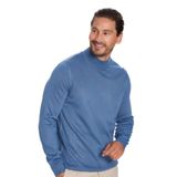 Tudors Erkek Slim Fit Dar Kesim Yarım Balıkçı Yaka Düz Triko Kazak,İndigo L