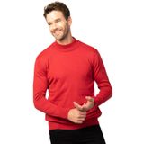 Tudors Erkek Slim Fit Dar Kesim Yarım Balıkçı Yaka Düz Triko Kazak,Kırmızı S