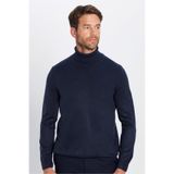 Tudors Erkek Slim Fit Dar Kesim Yumuşak Dokulu Tüylenmeyen Tam Balıkçı Yaka Triko Kazak,Lacivert L