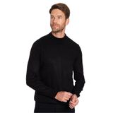 Tudors Erkek Slim Fit Dar Kesim Yumuşak Dokulu Tüylenmeyen Yarım Balıkçı Yaka Triko Kazak,Siyah L