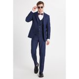 Tudors Erkek Slim Fit Esnek Likralı Kumaş Sivri Yaka Yelekli Takım Elbise TKM25005
