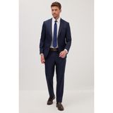 Tudors Erkek Slim Fit Mono Yaka Koyu Lacivert Takım Elbise - 6 Drop - 46