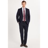 Tudors Erkek Slim Fit Mono Yaka Likralı Esnek Kumaş Lacivert Takım Elbise - 44 - 6 Drop