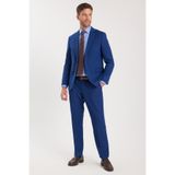 Tudors Erkek Slim Fit Mono Yaka Likralı Esnek Kumaş Takım Elbise,İndigo 44