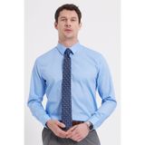 Tudors Erkek Slim Fit Non-Iron Pamuklu Ütü Gerektirmez Açık Mavi Gömlek
