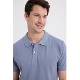 Tudors Erkek Slim Fit Polo Yaka Kısa Kollu%100 Pamuk Gri Tişört, M Beden