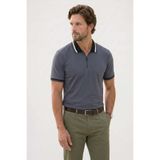 Tudors Erkek Slim Fit Polo Yaka T-shirt, Kısa Kollu, Yarım Fermuarlı,%100 Pamuk, Antrasit, XL