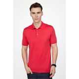 Tudors Erkek Slim Fit Polo Yaka T-shirt, Pamuklu Örme Triko, Pembe, M Beden
