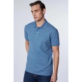 Tudors Erkek Slim Fit Polo Yaka T-shirt, Premium%100 Pamuk, Merserize, İndigo, L Beden