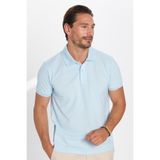 Tudors Erkek Slim Fit Polo Yaka T-shirt,%100 Pamuk, Açık Mavi, S Beden