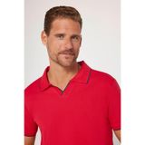 Tudors Erkek Slim Fit Polo Yaka T-shirt,%100 Pamuk, Kırmızı, M Beden