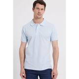 Tudors Erkek Slim Fit Polo Yaka T-shirt,%100 Pamuk, Kısa Kollu, Turkuaz, XL