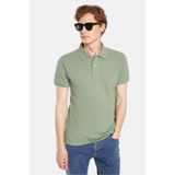 Tudors Erkek Slim Fit Polo Yaka T-shirt,%100 Pamuk, Kısa Kollu, Yeşil, XL