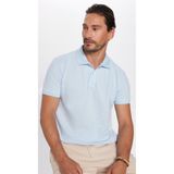 Tudors Erkek Slim Fit Polo Yaka T-shirt,%100 Pamuk, Mavi, 2XL Beden