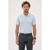 Tudors Erkek Slim Fit Polo Yaka T-shirt,%100 Pamuk, Merserize, Açık Mavi, XL