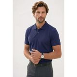 Tudors Erkek Slim Fit Polo Yaka T-shirt,%100 Pamuk, Merserize, Lacivert, M Beden