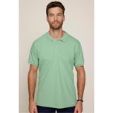Tudors Erkek Slim Fit Polo Yaka T-shirt,%100 Pamuk, Pike Kumaş, Yeşil, 2XL Beden
