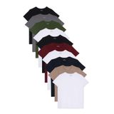 Tudors Erkek Slim Fit%100 Pamuk Bisiklet Yaka Tişört, 10'lu Paket, Siyah-Beyaz-Vizon-Yeşil-Lacivert-Gri-Bordo, S Beden
