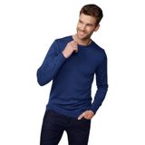 Tudors Erkek Standart Fit Normal Kesim Bisiklet Yaka Indigo Triko Kazak,İndigo S