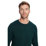 Tudors Erkek Standart Fit Normal Kesim Bisiklet Yaka Petek Desenli Yeşil Triko Kazak - XL