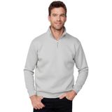 TUDORS Erkek Unisex Relax Fit İçi Polarlı Yarım Fermuarlı Dik Yaka Sweatshirt, XS, SW240002-01, Açık Taş, üniseks-yetişkin