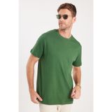 TUDORS Erkek Unisex Relax Fit Rahat Kesim%100 Pamuk Koyu Yeşil Bisiklet Yaka Tişört, M, TS240020-CPP, Koyu Yeşil, Unisex Yetişkin