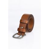 Tudors Erkek%100 Hakiki Deri 4 Cm Spor Taba Renk Kemer,Kahverengi 2Xl