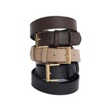 Tudors Kadın 3 cm 3'lü Set Siyah-Bej-Kahverengi Kemer