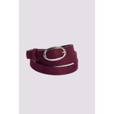 Tudors Kadın Oval Tokalı 110 cm Standart Bordo Kemer