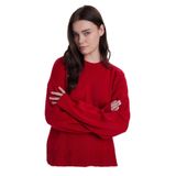 Tudors Kadın Oversize Geniş Kesim Bisiklet Yaka Kazak,Kırmızı S