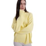 Tudors Kadın Oversize Geniş Kesim Bisiklet Yaka sarı Kazak - XL